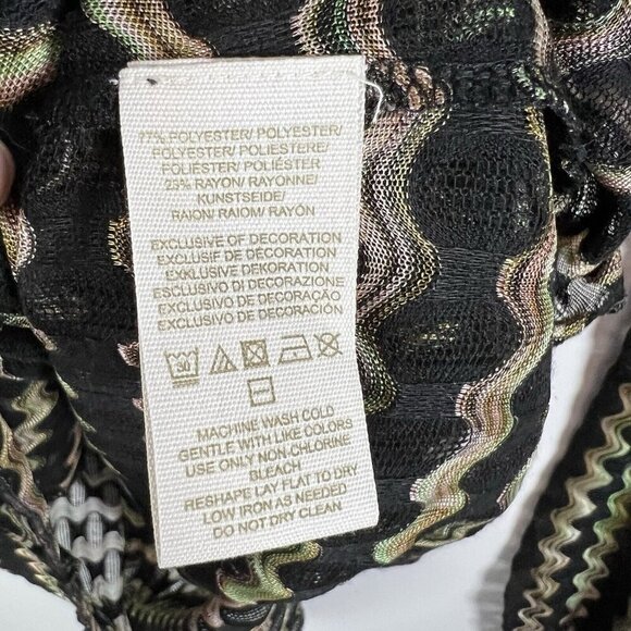 New Romantics Free People Chevron Knit Crochet Lace Beaded Blouse Loose Sz Small - Picture 7 of 10